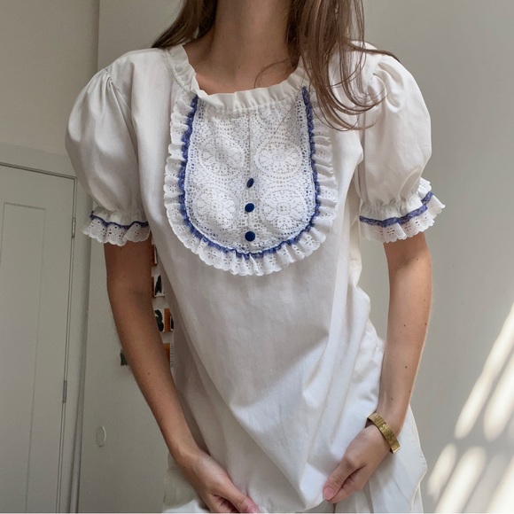 Vintage Tops - Vintage Puff Sleeve Blouse